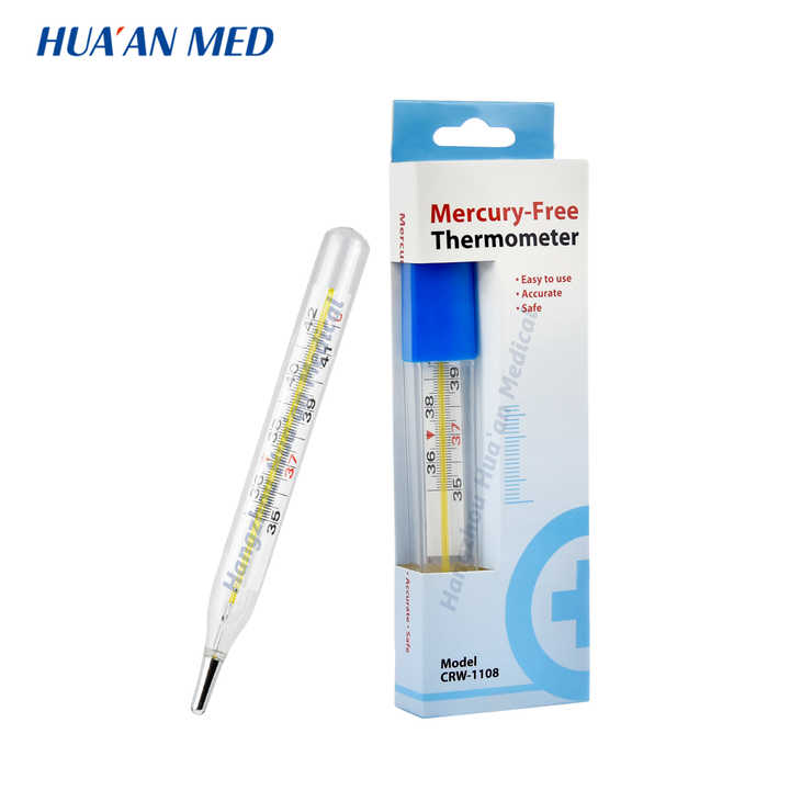 مقياس حرارة بالجملة سهل الاضغط عليه غير سام . Wholesale Easy Press Non-Toxic Oval Environmental Glass