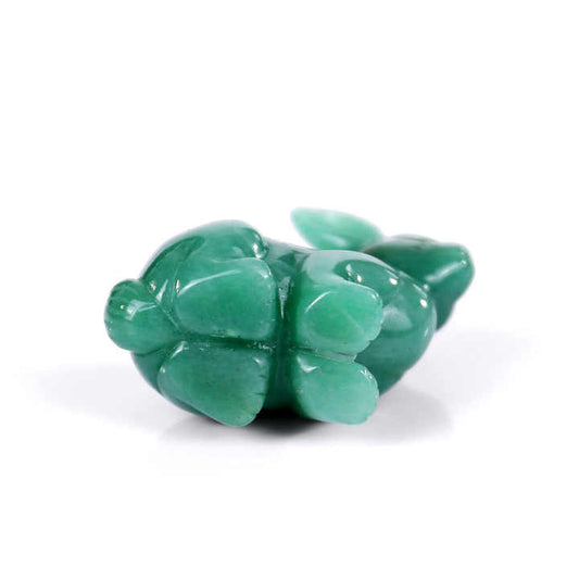 Green Aventurine Rabbit Carving Crafts-نحت أرنب أفينتورين أخضر،