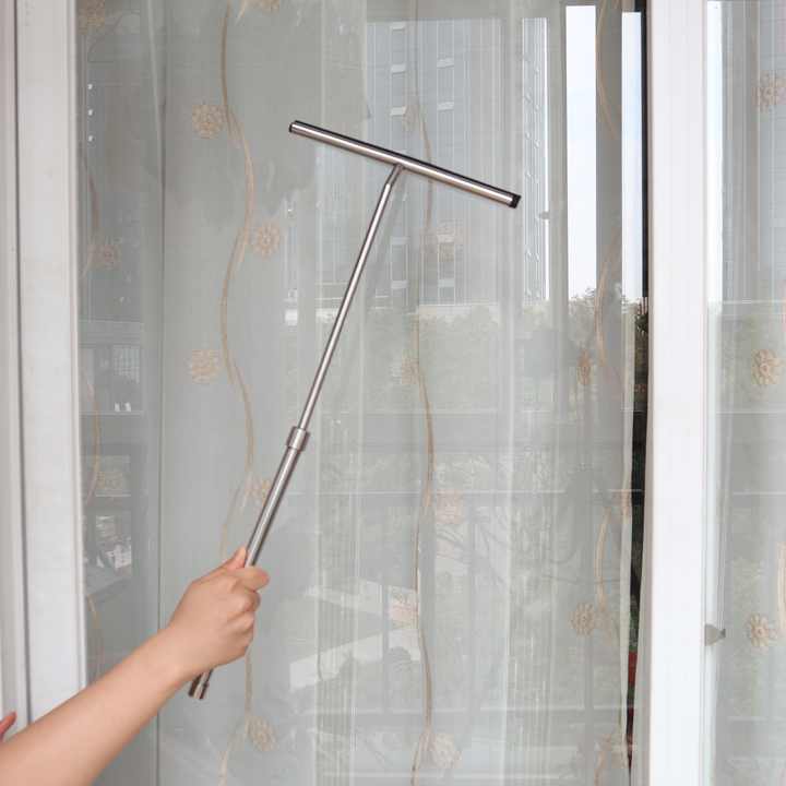 Stainless steel glass cleaning wiper