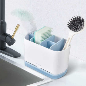 Wholesale Home Kitchen Tools Dish Brush Holders Storage Sink Organizer Plastic Storage Box 