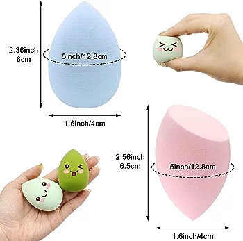 Face with beauty blender 