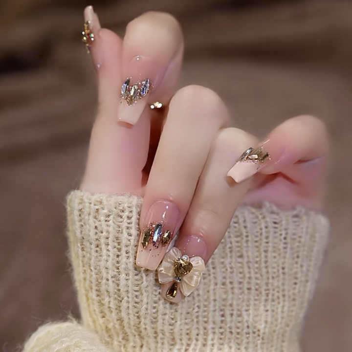 New Fashion Christmas Acrylic Press-On Nails 