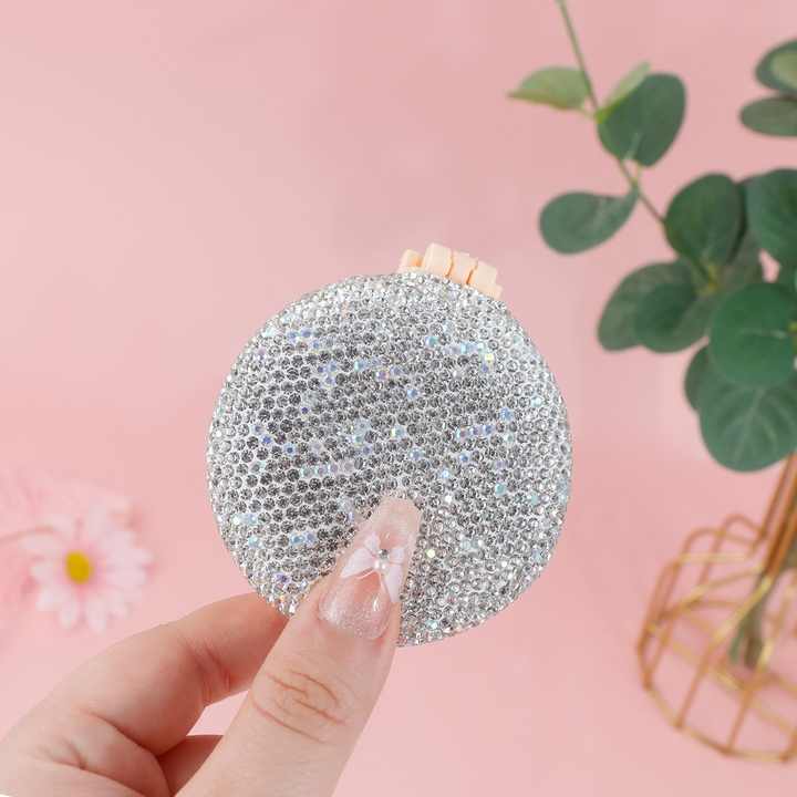 Diamond Sparkling Folding Travel-فرشاة شعر سفر قابلة