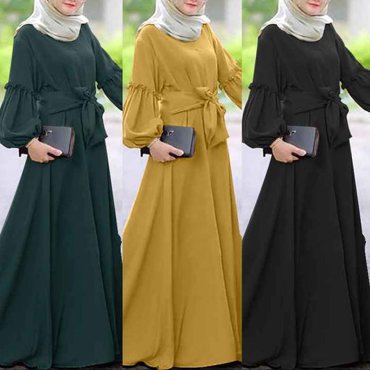 Women Spring Robe Dress Islamic Ladies-فستان نسائي ربيعي