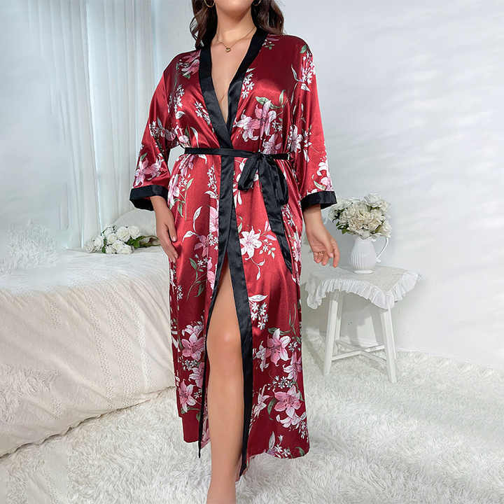 Big Flower Printed -بيجامات نوم