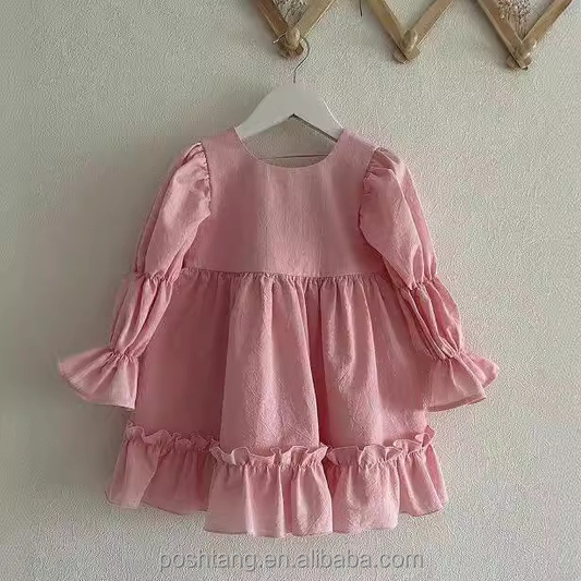 فستان مخصص للأمهات والكتان الناعم والقطن فستان بأكمام طويلة ملابس متطابقة فستان للأم والابنة Custom Mother Daughter Dress Soft Linen Cotton Long Sleeve Dress Matching Outfits Mother and Daughter Dress