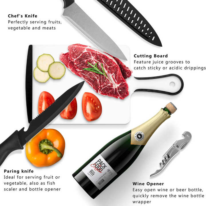 Portable Camping Kitchen Utensil Set, Stainless 