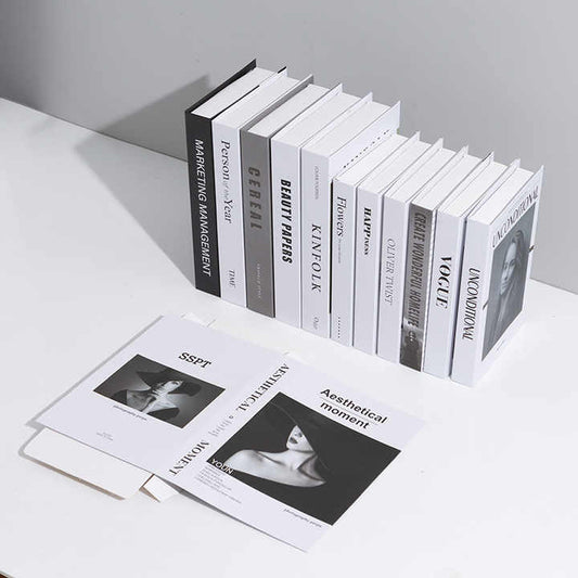 كتاب فاخر لديكور المنزل الصناعي صورة فنية كتاب قابل للطي لمجموعة الديكور صندوق كتب مزيفة Luxury Home Decor Faux Picture Book Art Foldable Book for Decor Collection Fake Book Box