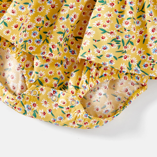 فستان للأم والابنة قابل للتخصيص للربيع والصيف طقم فستان مطبوع للأم والطفلCustomizable Mother and Daughter Dress Spring Summer Mother and Child Printed Dress Set