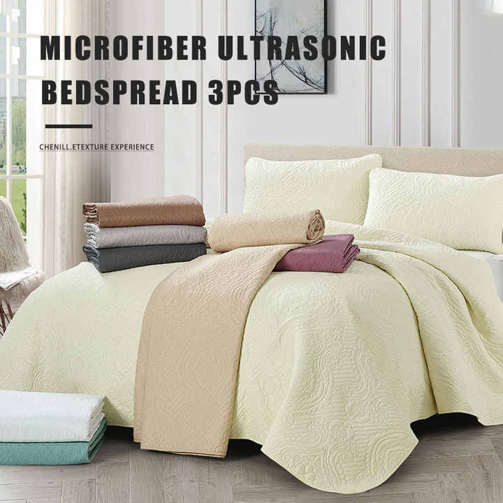 Ultrasonic Microfiber Bed Cover 3 Preferred Quality Lightweight All Season Bed Cover 