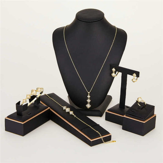 مجموعة مجوهرات نسائية -  Fashion Necklace Earring