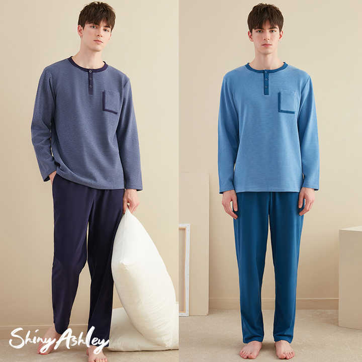 Men's Warm Autumn Winter Pajamas, Sleepwear. 