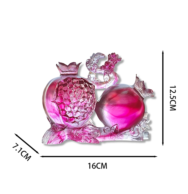 Ornament Souvenir Crystal Glass زينة تذكارية من الرمان الكريستالي