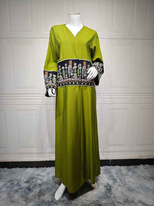 Colorful embroidered abaya 