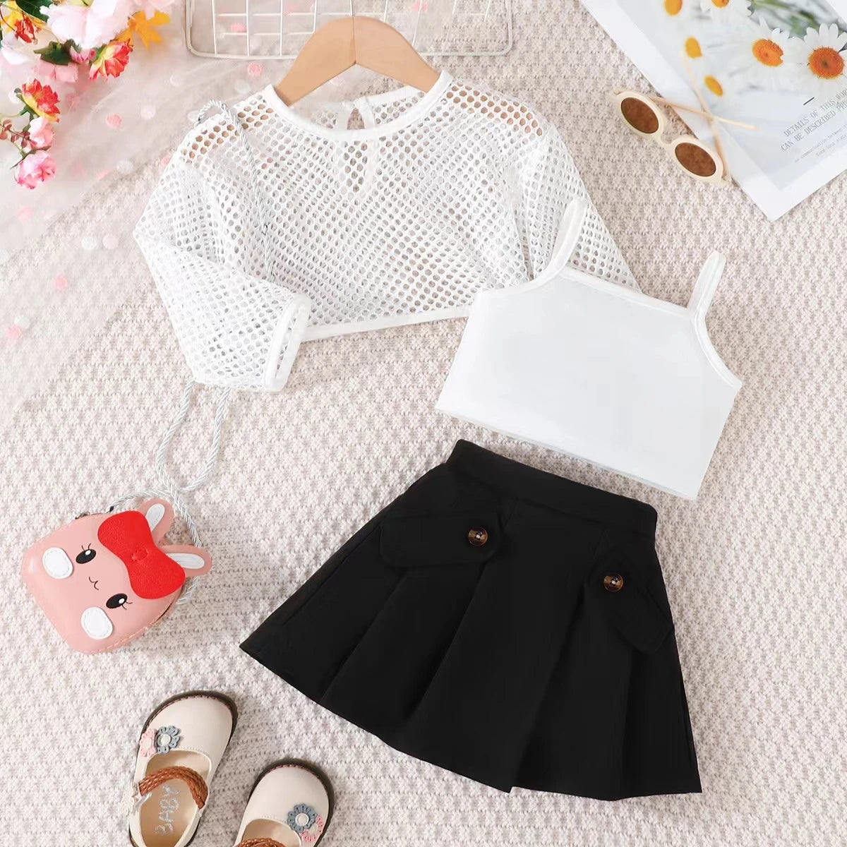 Summer Baby Girls Clothes Long Sleeve Mesh 