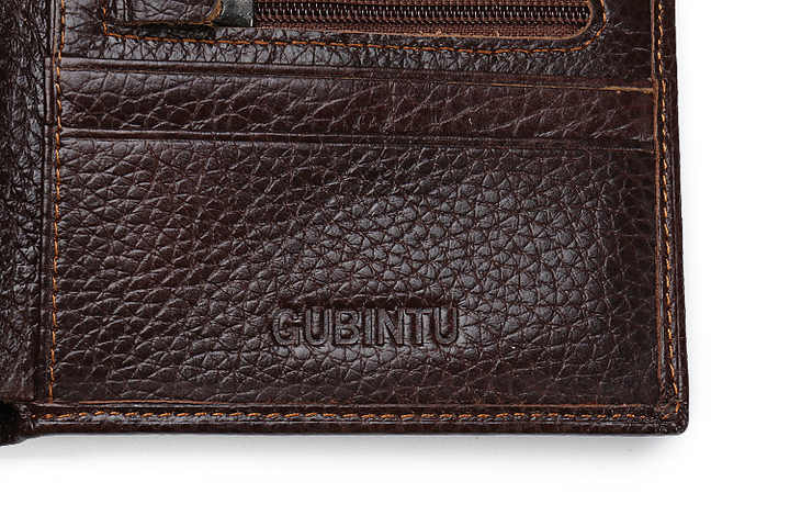 محفظة قصيرة مفتوحة من جلد البقر الأصلي . New Design Genuine Cowhide Leather Short Open