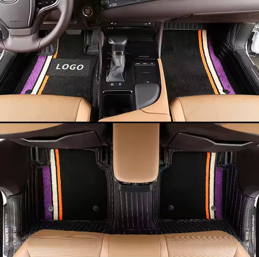 دواسات أرضية السيارة من الجلد 5D . 5D Leather Car Floor Mats