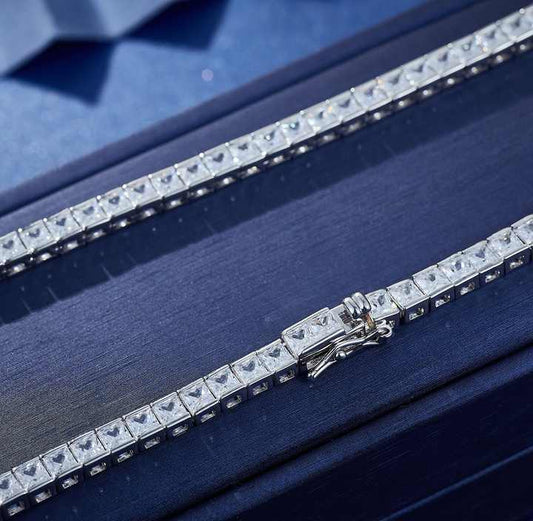 قلادة سلسلة تنس زركون فاخرة - Custom Fashion Luxury Zircon Tennis