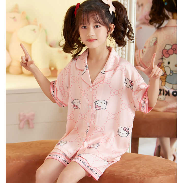 ملابس منزلية غير رسمية للأطفال والفتيات ملابس نوم ناعمة مريحةKids Girls Casual Homewear Soft Comfortable Sleepwear
