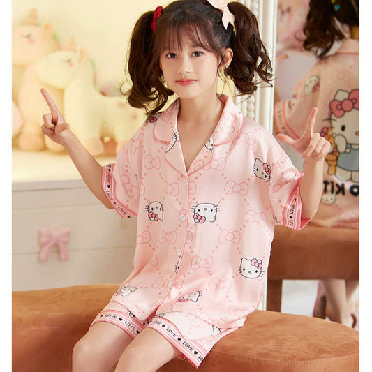ملابس منزلية غير رسمية للأطفال والفتيات ملابس نوم ناعمة مريحةKids Girls Casual Homewear Soft Comfortable Sleepwear
