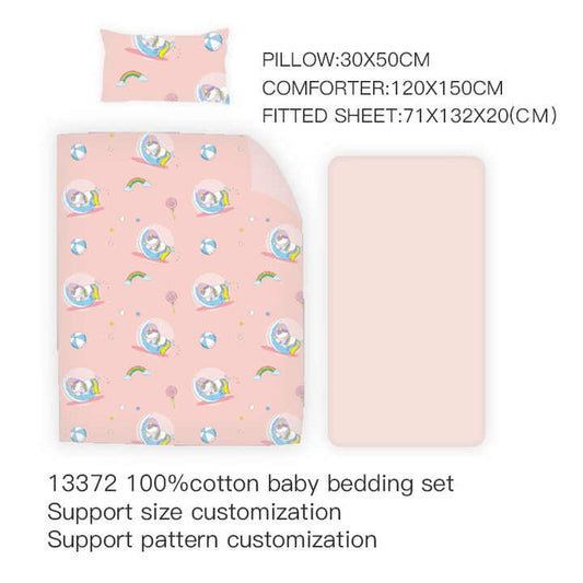 Cartoon Baby Comforter Sets  -طقم لحاف للأطفال برسومات كرتونية،