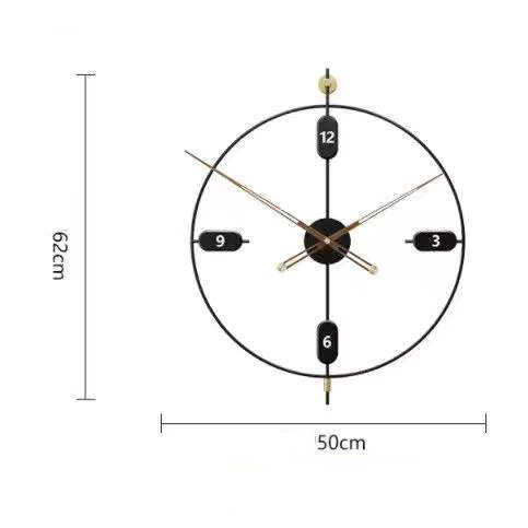 Large Metallic Wall Art Clock Customized 
