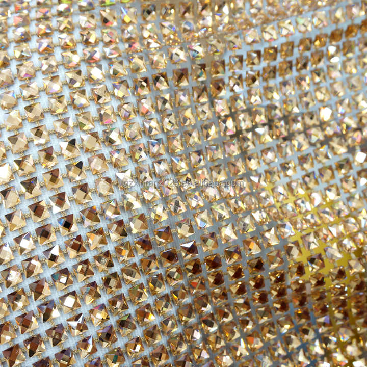 Selling Heavy Square Crystal-Mesh Fabric 