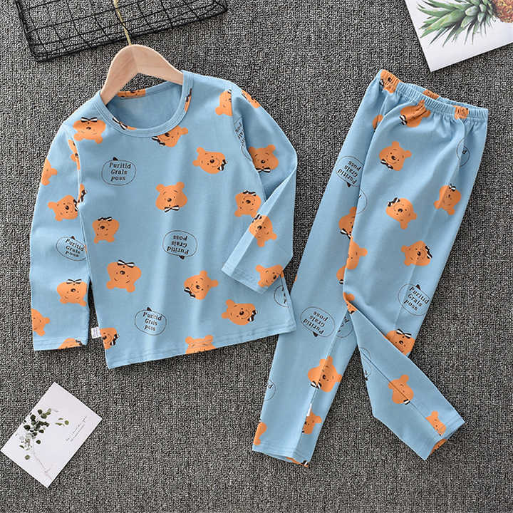 Toddler Kid Clothes Cotton Printed Girls Pajamas Set 