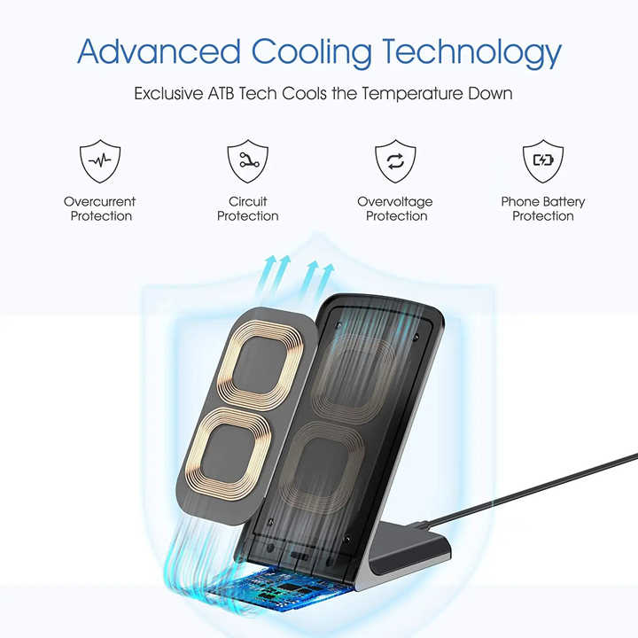 Cheap 15W Wireless Charger Stand Desktop Charger Stand. 