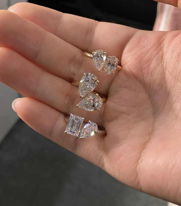 engagement and wedding ring 