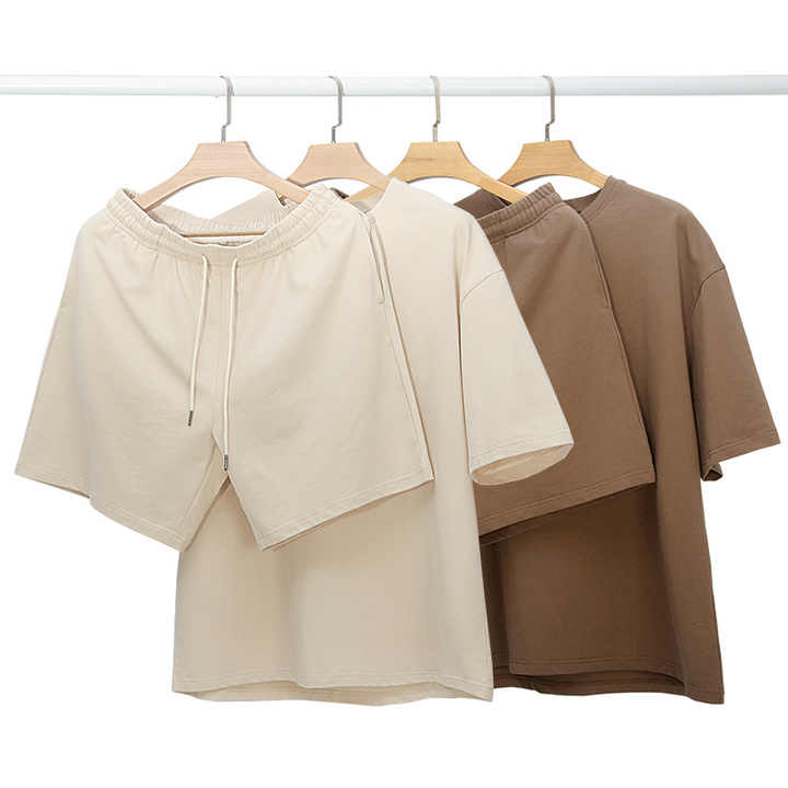 بائع ملابس صيفية للرجال طقم مكون من قطعتين . Men's Summer Clothing Seller 2 Piece Set Shorts