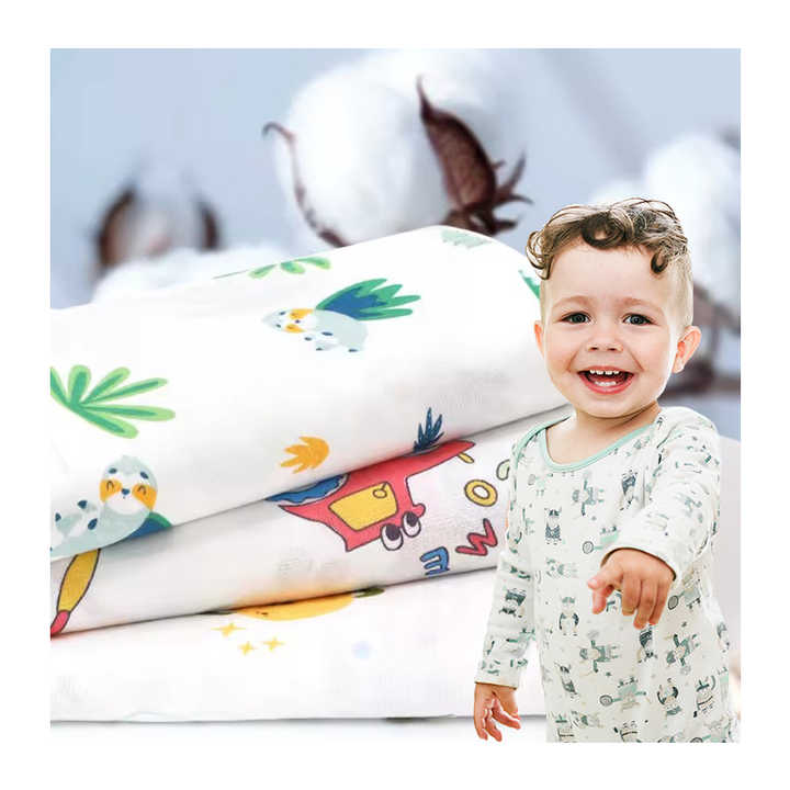 Cotton Jersey Fabric for Baby Clothing - قماش تيري محبوك من ألياف الخيزران