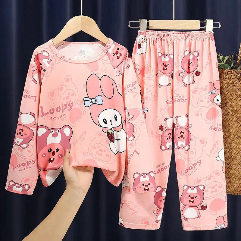 Girls Long Sleeve Pajamas 