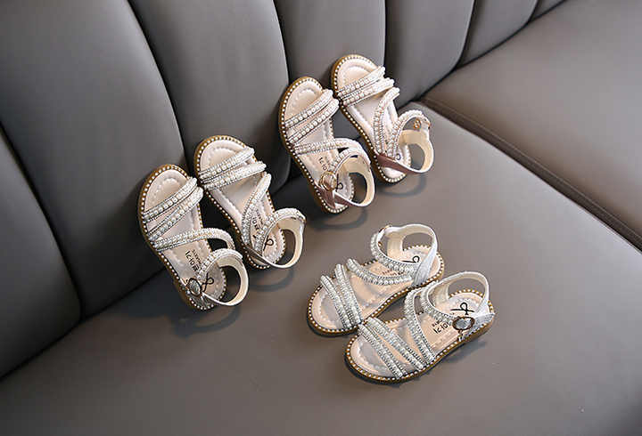 Girls' pearl sandals 