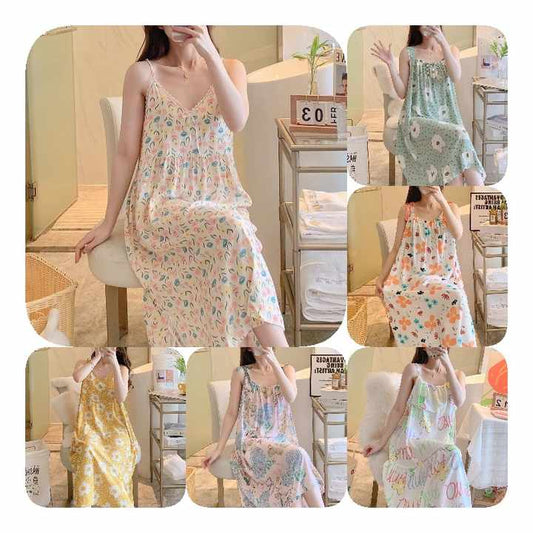 Wholesale Summer Korean Style Women's Pajamas Casual Sweet Cotton Pajamas Short Sleeve   بيجامات نسائية صيفية على الطراز الكوري بيجامات كاجوال قطنية من القطن الحلو بأكمام قصيرة فتحة رقبة على شكل حرفة