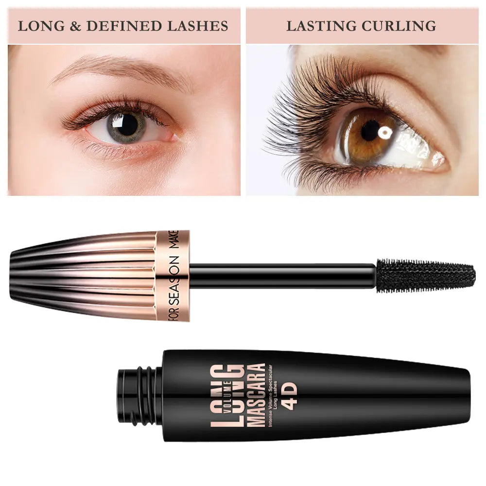 Curling Long Lasting Waterproof 4D Eyelash Extensions Mascara - ماسكارا تجعيد الرموش الطويلة المقاومة للماء رباعية الأبعاد