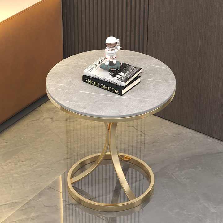 A small, luxurious, and light tea table. 
