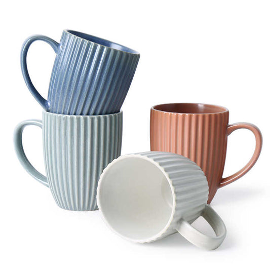 Large Ceramic Coffee-طقم أكواب قهوة سيراميك