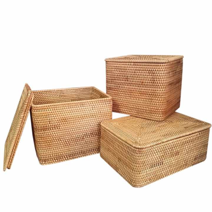Natural handicrafts, rectangular, large capacity. 