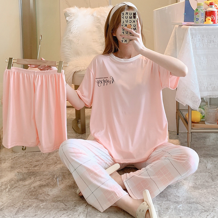 Women's Summer Short-Sleeved Pajamas 