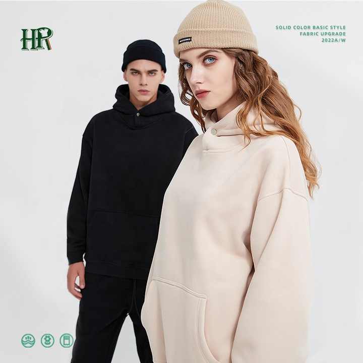 Heavyweight Polar Fleece Button Neck Men's Oversized 