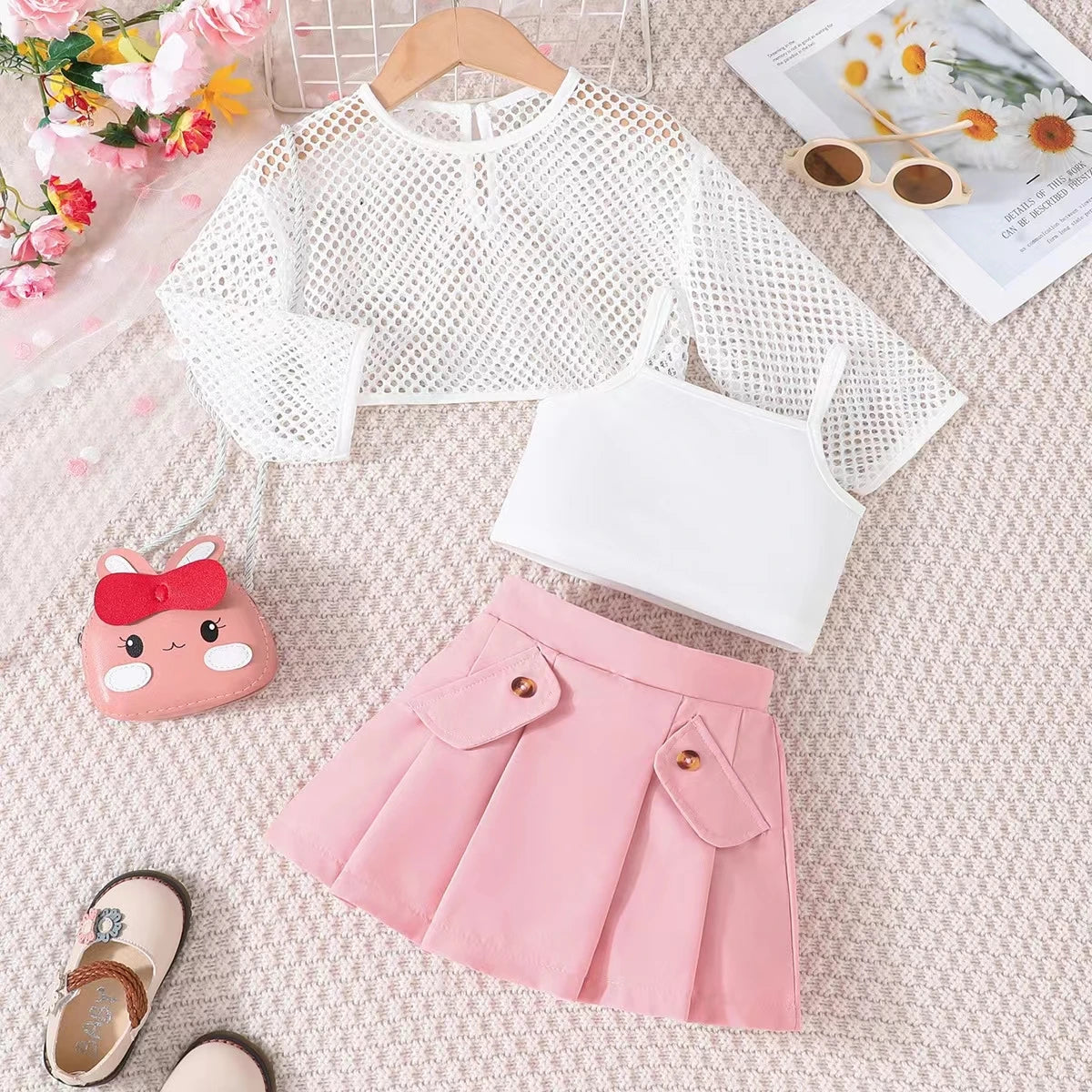 Summer Baby Girls Clothes Long Sleeve Mesh 