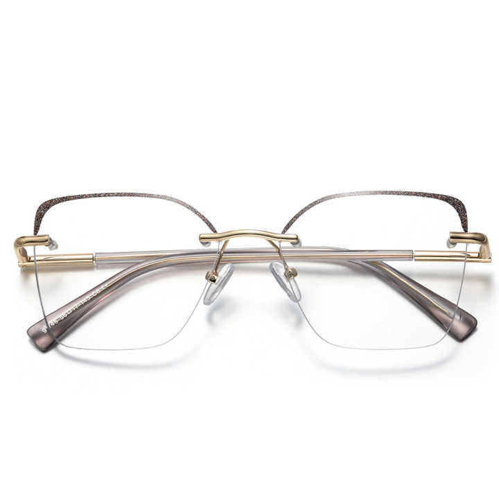 نظارات شمسية نسائية TR90 بدون إطار ، نظارات نسائية ، نظارات نسائية بدون إطار لامعة ، نظارات نسائية ، شعار مخصصTR90 Rimless Women's Sunglasses, Women's Glasses, Women's Rimless Shiny Glasses, Women's Glasses, Custom Logo