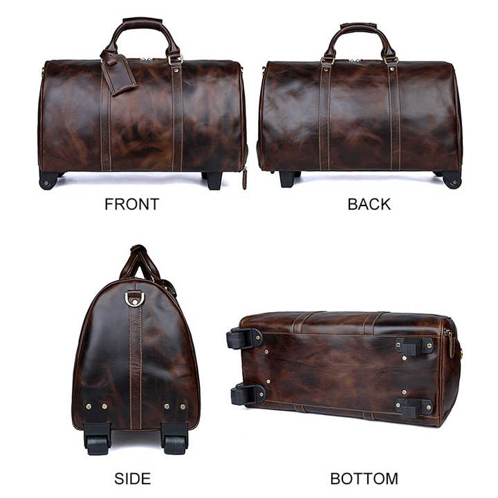 Leather travel bag 