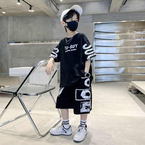 Boys' 2-Piece Short-Sleeved Pants Set 