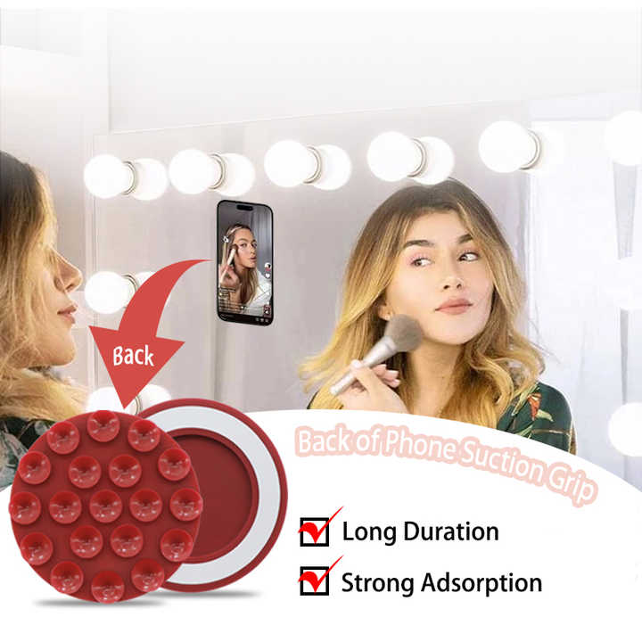 Flexible Phone Holder Reflective Lick Hand Grip 