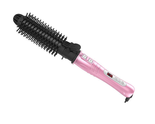 مكواة شعر مزدوجة الجهد من OEM مع فرشاة شعر . OEM Dual Voltage Hair Straightener with Hair Brush