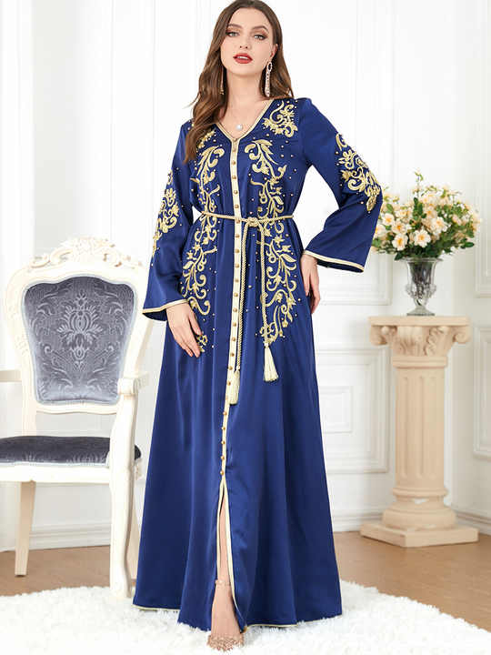 Middle Eastern Islamic Women's Embellished Dresses
