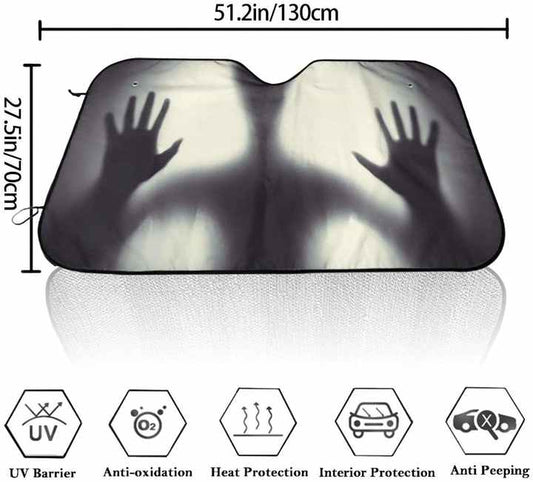 Advertisement Foldable Car Sun Shade Windshield Car Umbrella Custom Pop-Up Car Sunshade. 