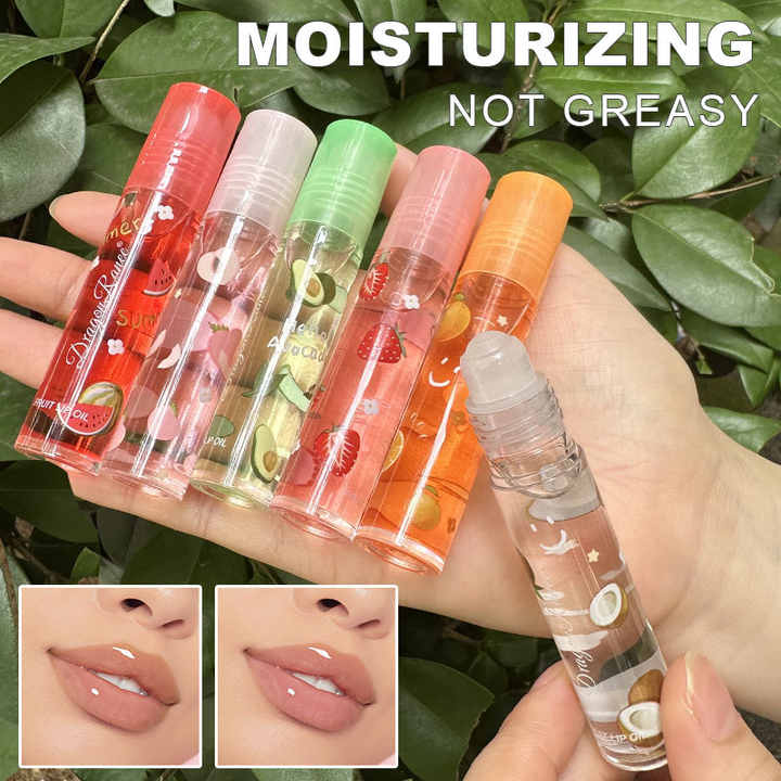 Random Roll On 6 Colors Fruit Oil Mirror Moisturizing Transparent Long Lasting Cosmetics Moisturizing Lip Gloss Lip Balmلفة عشوائية من 6 ألوان على زيت الفاكهة مرآة ترطيب شفافة تدوم طويلاً مستحضرات تجميل مرطبة ملمع شفاه بلسم الشفاه